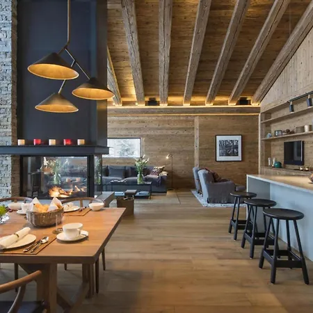 Alpine Luxury Chalet Konk In Switzerland 샬레 *